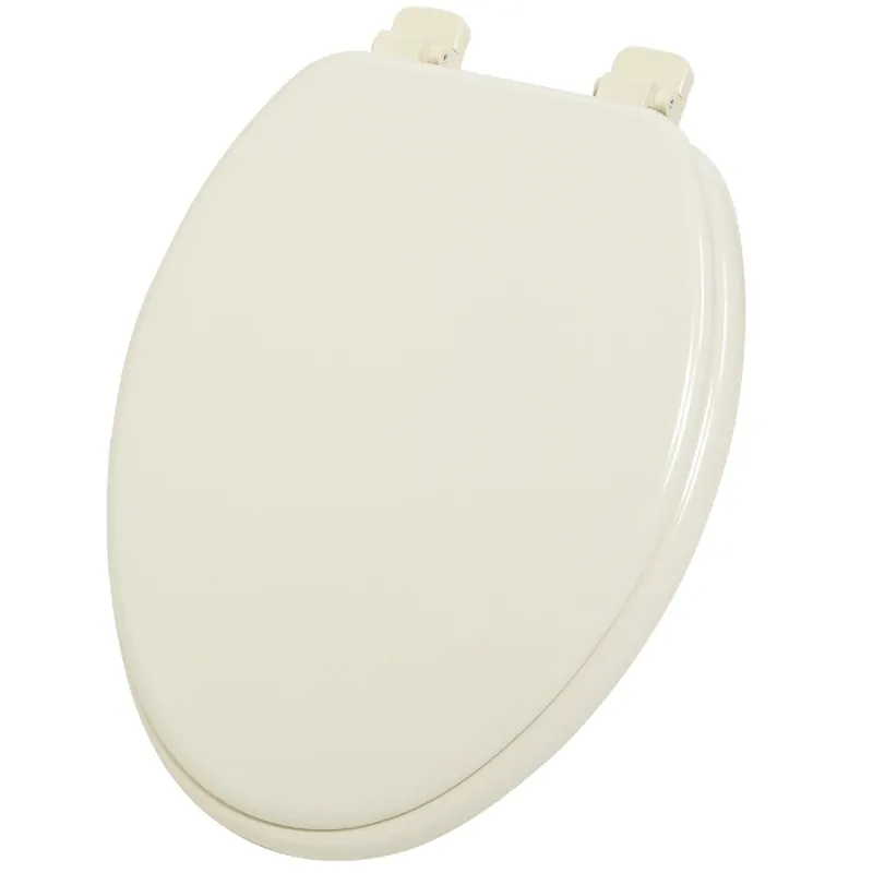 Home Impressions WMS-19-R1-B Elongated Closed Front Bone Wood Toilet Seat
