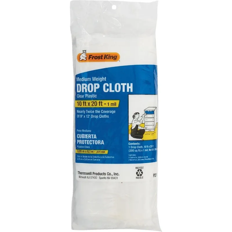 Frost King P211R Medium Density Polyethylene 10 Ft x 20 Ft Drop Cloth