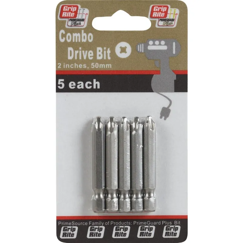 Grip-Rite PCOMBOBIT2 Phillips/Square Combo 2 In. Screwdriver Bit