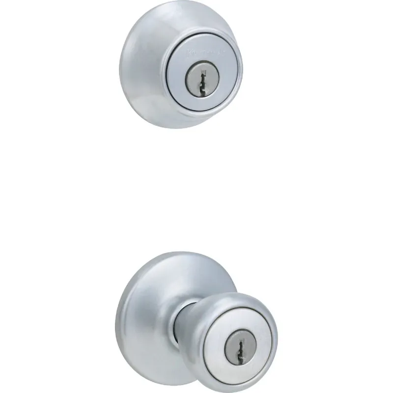 Kwikset 690T 26D CP CODE K6 Deadbolt and Door Knob Combo