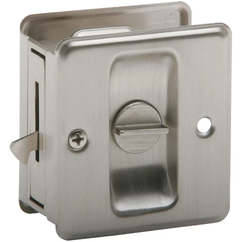 Schlage SC991B-619 Privacy Satin Nickel Pocket Door Lock Pull
