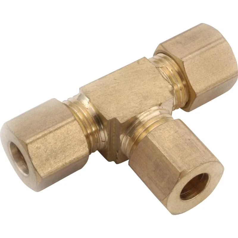 Anderson Metals 750064-10 Compression Brass Tee