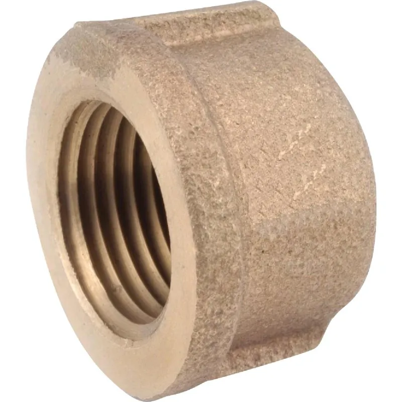 Anderson Metals 738108-12 Red Brass Threaded Pipe Cap Each