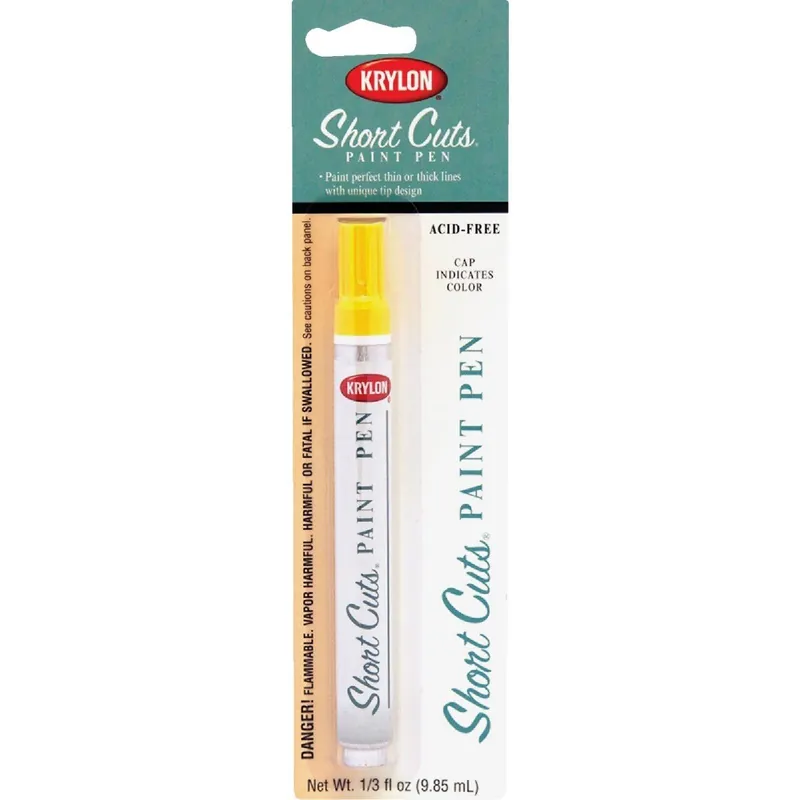 Krylon SCP-906 Short Cuts 1/3 Fl Oz Sun Yellow Gloss Paint Pen
