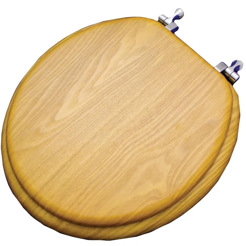 Home Impressions WMS-17-V Round Closed Front Oak Veneer Toilet Seat