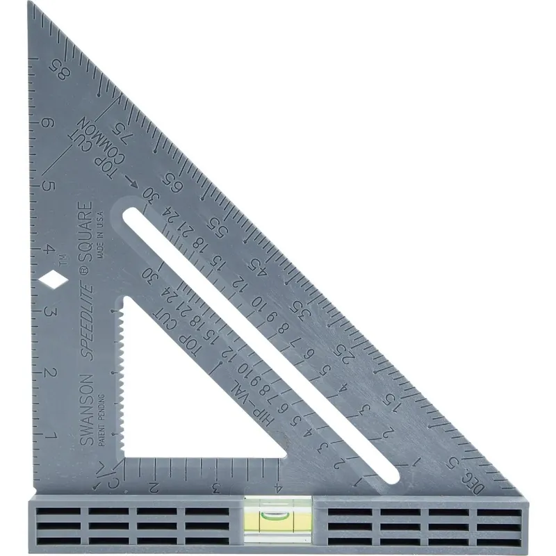 Swanson TO111 Speedlite 8 In. Plastic Rafter Square with Level