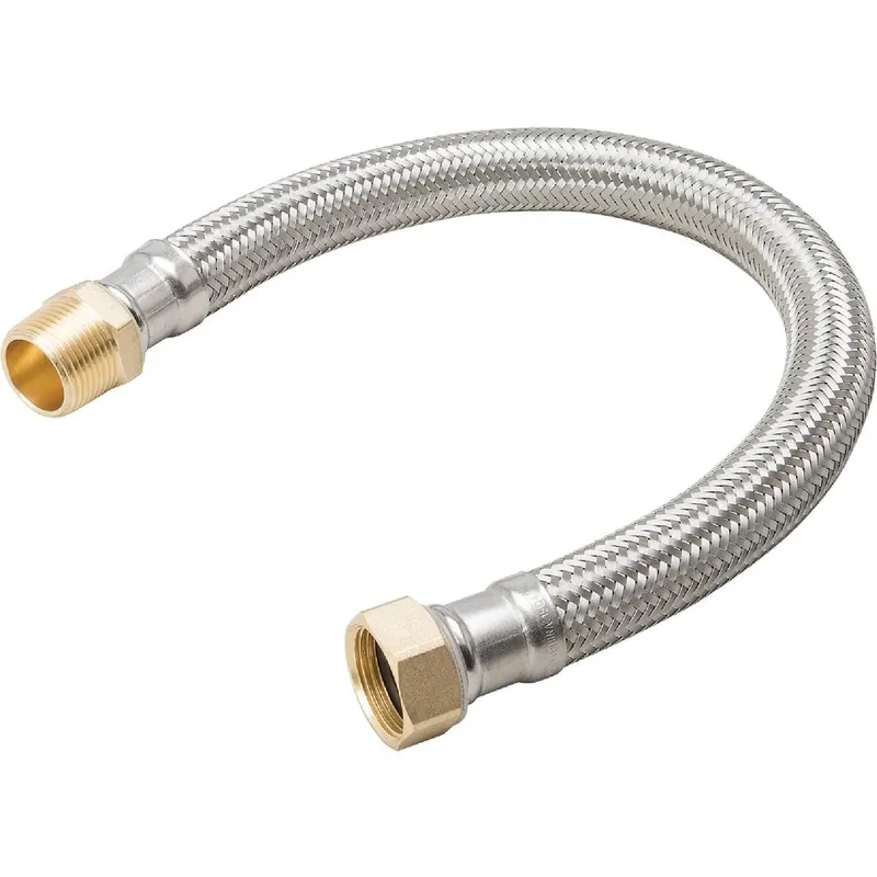 B&K 496-237 MUE496-237 3/4 In. MIP X 3/4 In. FIP X 18 In. L Stainless Steel Water Heater Connector