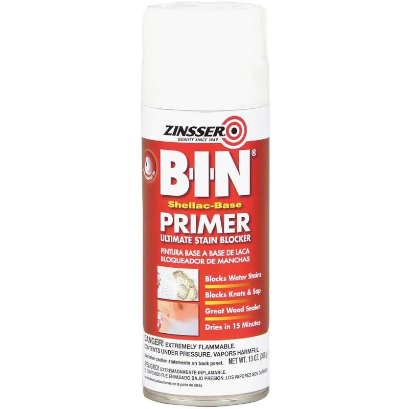 Zinsser 1008 B-I-N 13 Oz. Shellac-Base Primer Spray White