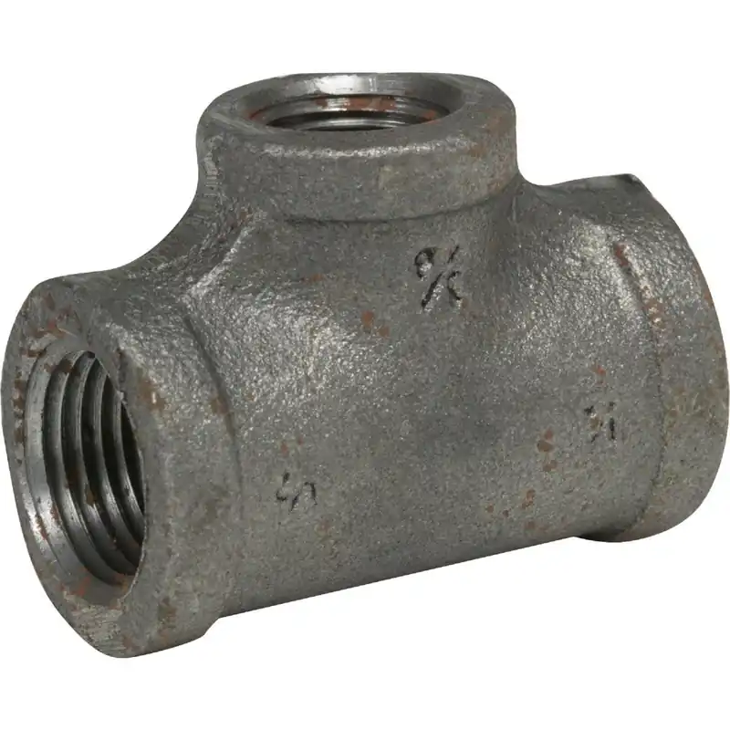 Anvil 8700121307 Reducing Malleable Black Iron Tee