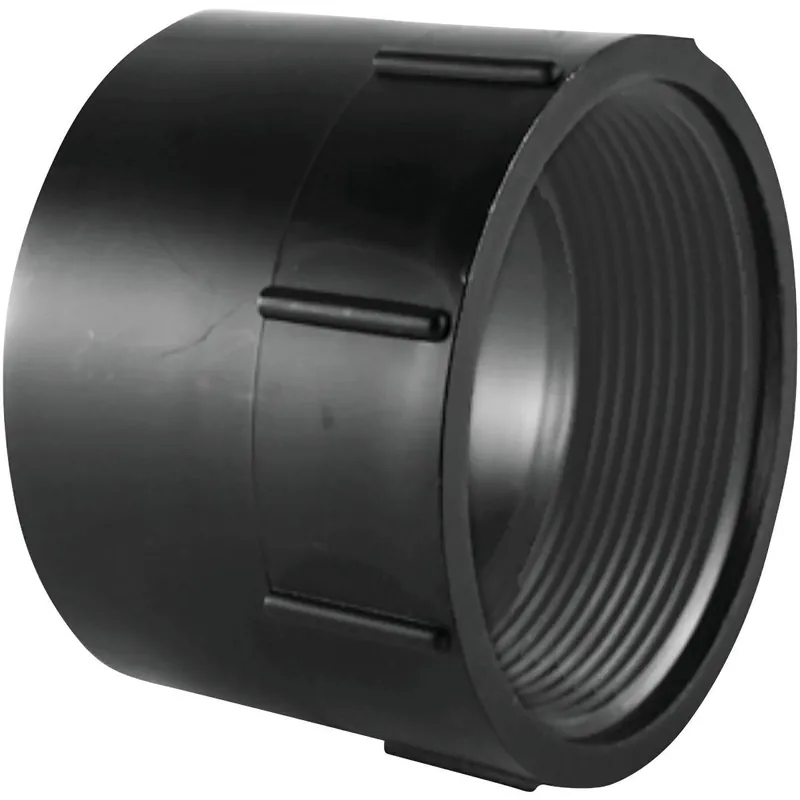 Charlotte Pipe ABS001011200HA 4 In. Hub x FPT Female ABS Adapter