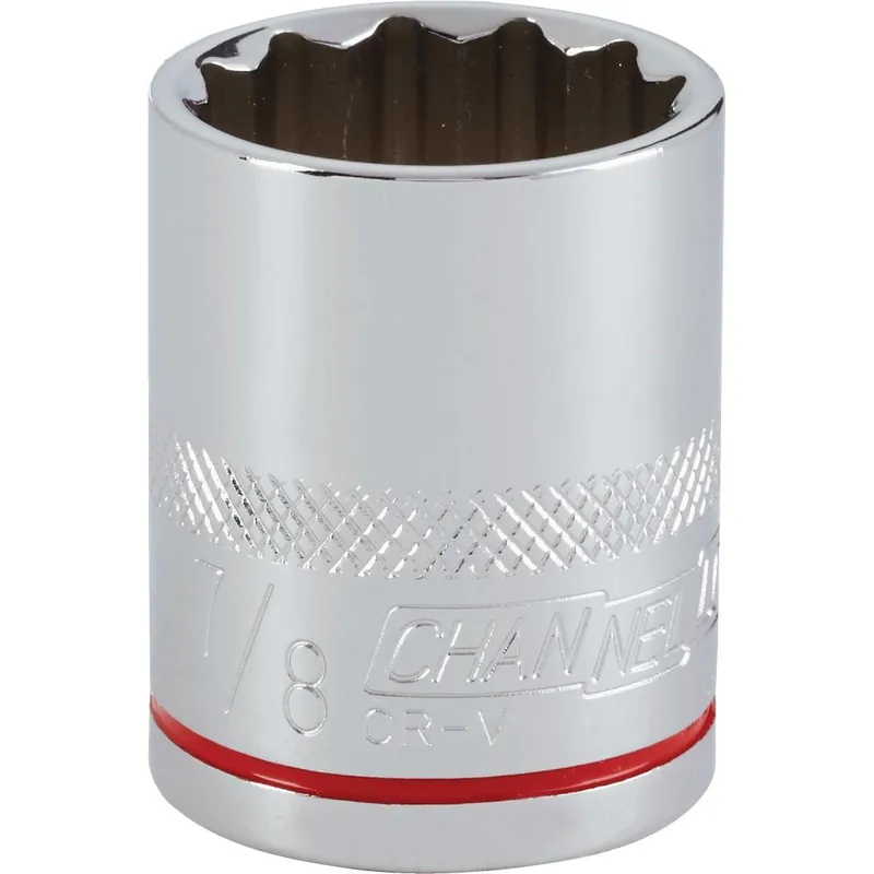 Channellock 333158 1/2 In. Drive 7/8 In. 12-Point Shallow Standard Socket
