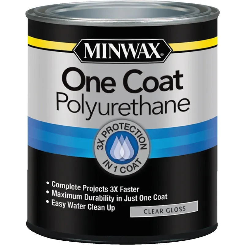 Minwax 356100000 One Coat 1 Qt. Gloss Interior Polyurethane