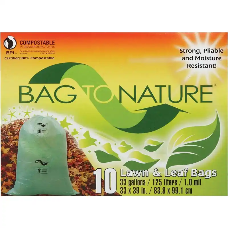 Bag to Nature 11310 Green Compostable Lawn & Leaf Bag 33 Gal (10-Count) Replacement MPN