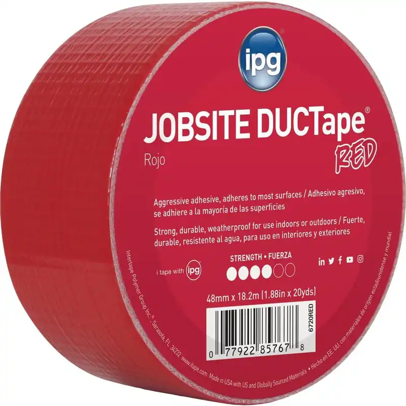 Intertape 6720RED DUCTape 1.88 In. x 20 Yd. General Purpose Duct Tape, Red