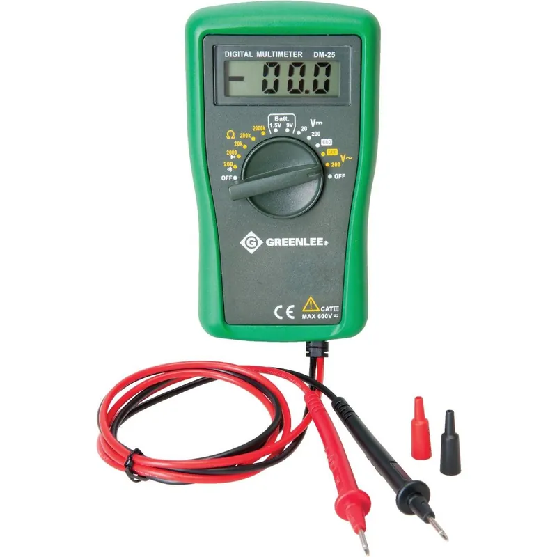 Greenlee DM-25 6-Function Manual Ranging Digital Multimeter
