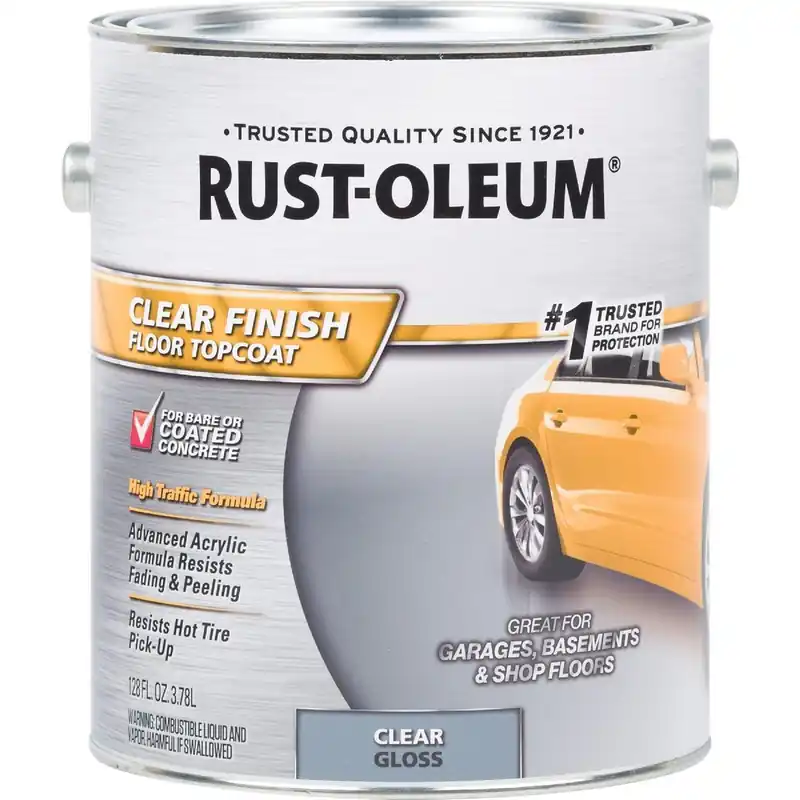 Rust-Oleum 320202 Clear Finish Topcoat Floor Coating 1 Gal.