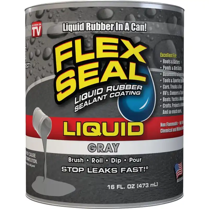 Flex Seal LFSGRYR16 Liquid Rubber Sealant 1 Pt. Gray