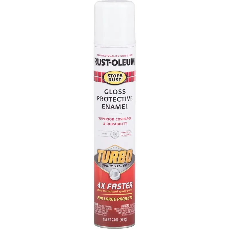 Rust-Oleum 334133 Stops Rust 24 Oz. Gloss White Turbo Spray Paint