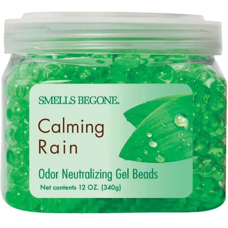 Smells Begone 52512 Gel Beads Calming Rain Odor Neutralizer
