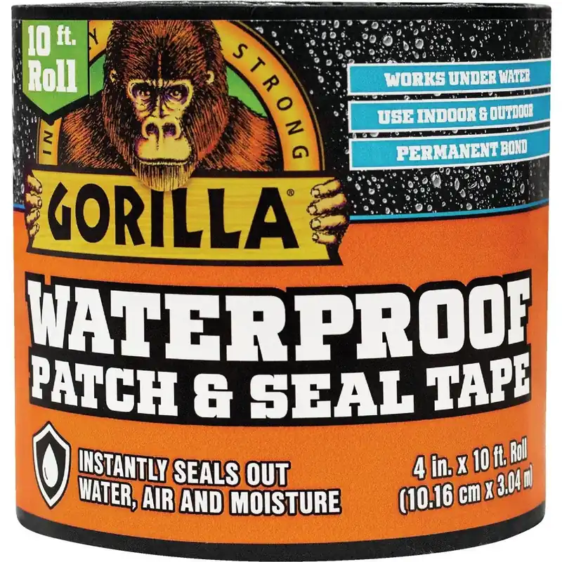 Gorilla Glue 4612502 Waterproof Patch & Seal Repair Tape 4 In. x 10 Ft.