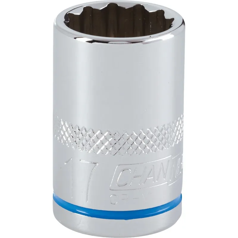 Channellock 397679 1/2 In. Drive 17 mm 12-Point Shallow Metric Socket