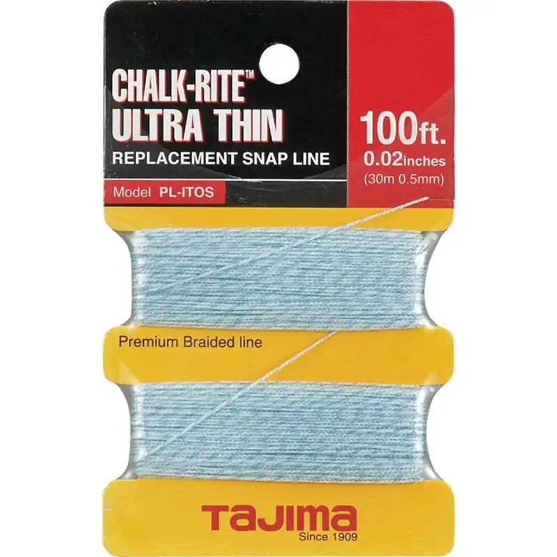 Tajima PL-ITOS Chalk-Rite 100 Ft. Braided Nylon Ultra Thin Chalk Line
