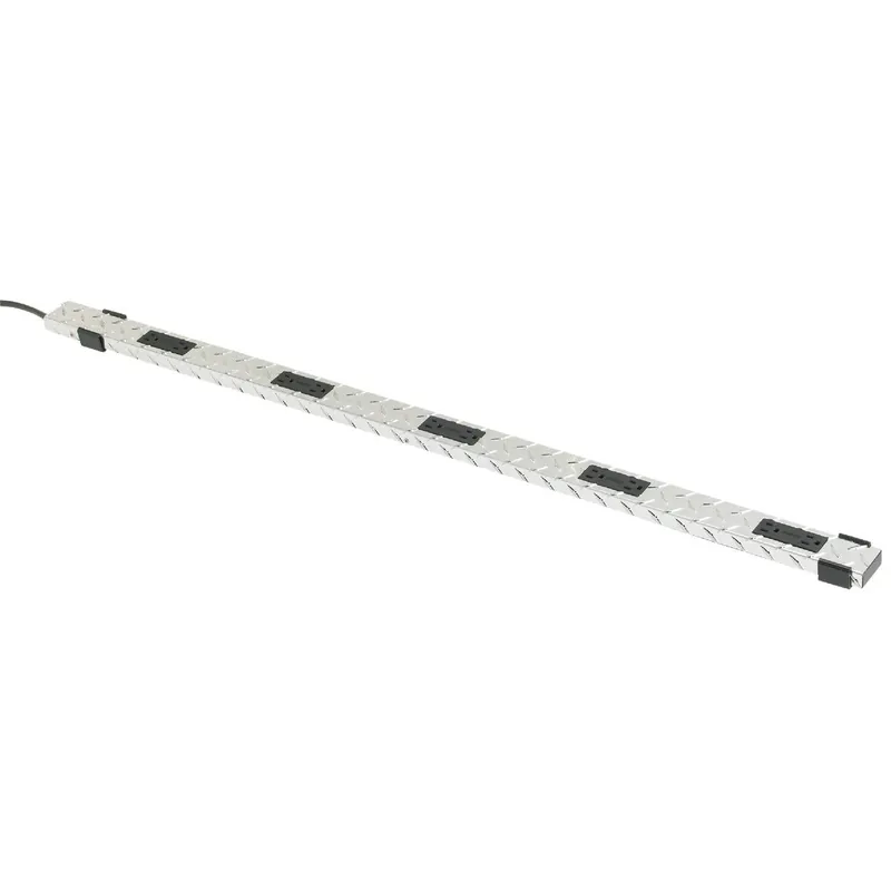 Wiremold PM48TC 10-Outlet Aluminum Power Strip with 6 Ft. Cord