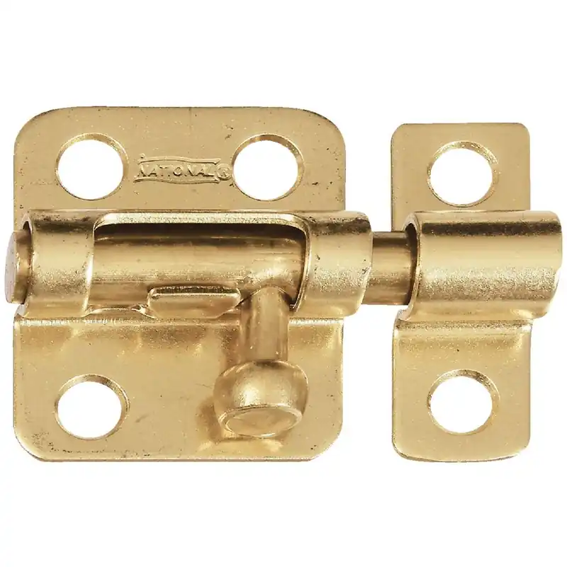 National N213405 2 In Brass Door Barrel Bolt