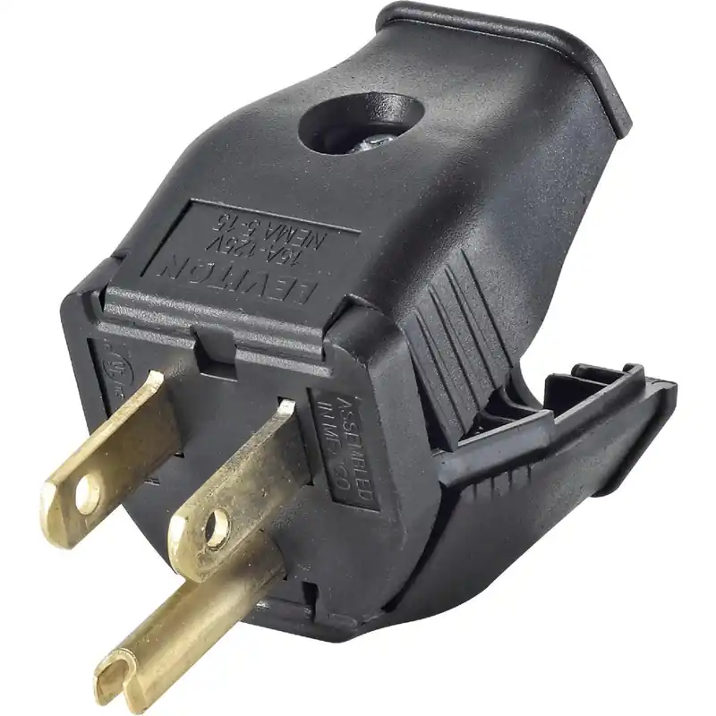 Leviton 000-3W101-00E 15A 125V 3-Wire 2-Pole Clamp Tight Cord Plug