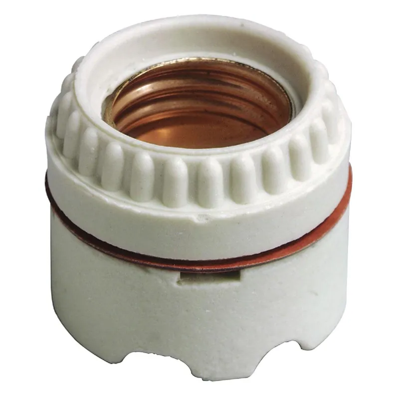 Leviton 0129350 Keyless Medium Base White Porcelain Lamp Socket