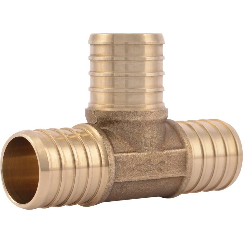 SharkBite UC374LFA 1 In. x 1 In. x 1 In. Barb Brass PEX Tee