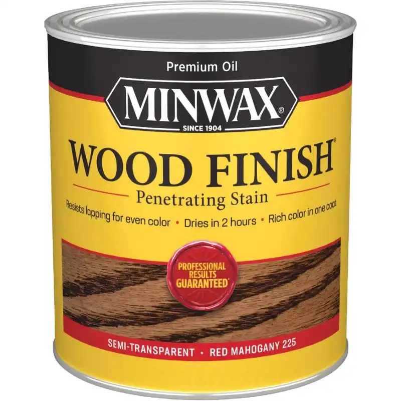 Minwax 70007444 Wood Finish Penetrating Stain Red Mahogany 1 Qt.