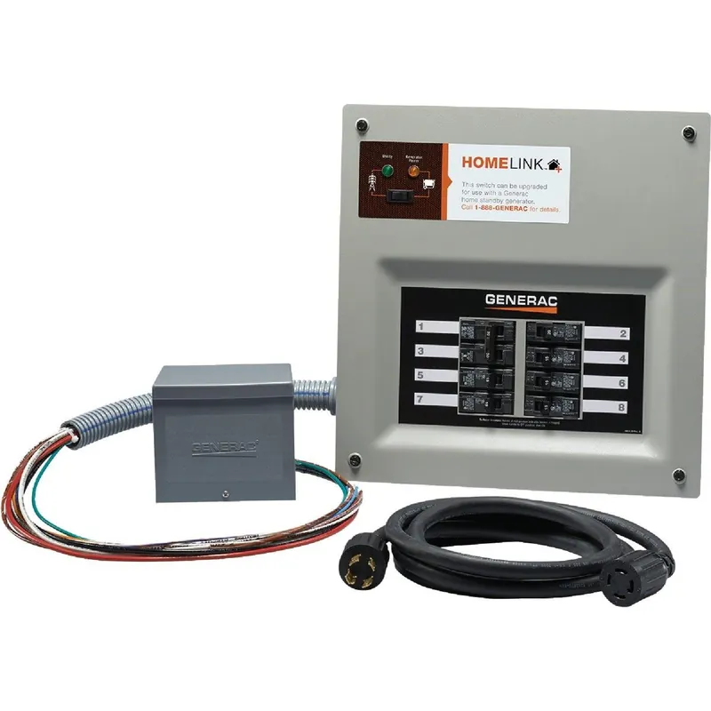 Generac 6853 Homelink 30A 8-Circuit Generator Transfer Switch
