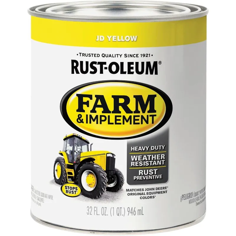 Rust-Oleum 280150 JD Yellow Gloss Farm & Implement Enamel 1 Quart