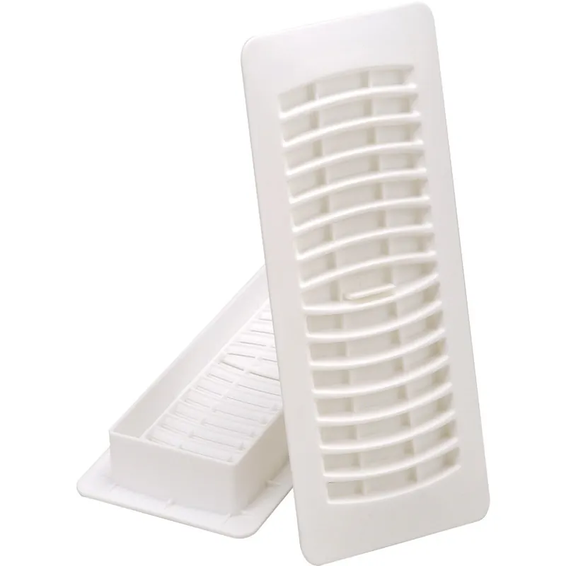 Imperial RG1458 4 In. x 12 In. White Plastic Louvered Floor Register