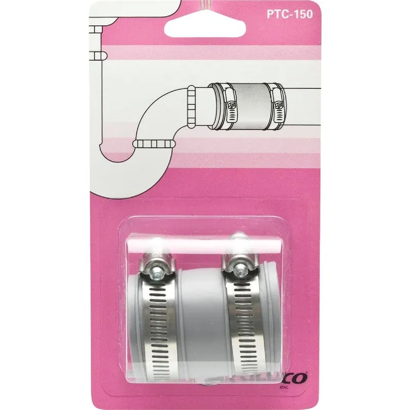 Fernco PTC-150 Flexible Tubular PVC Drain Pipe Connector