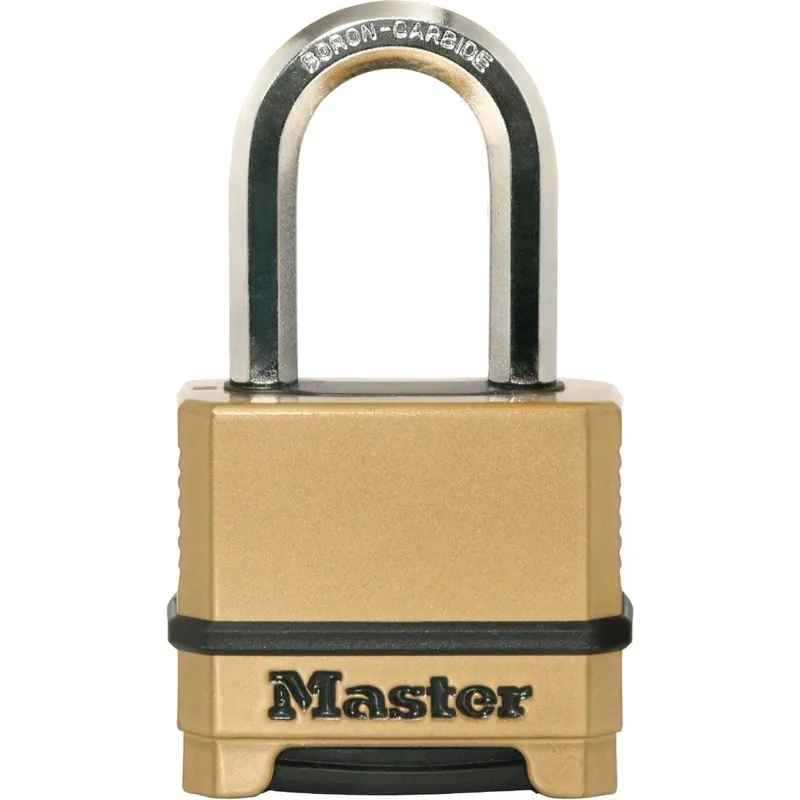 Master Lock M175XDLFCCSEN Magnum 2 In. Steel Gold & Black Combination Padlock with 1-1/2 In. Shackle