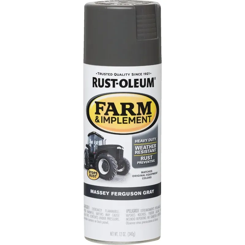 Rust-Oleum 280133 Massey Ferguson Gray Farm & Implement Spray Paint
