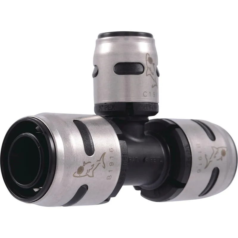 SharkBite K412A EvoPex 3/4 In. x 3/4 In. x 1/2 In. Reducing Push-to-Connect Plastic Tee