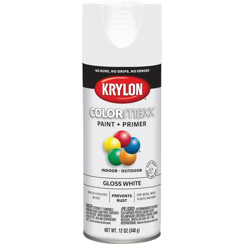 Krylon K05545007 ColorMaxx 12 Oz. Gloss Spray Paint White