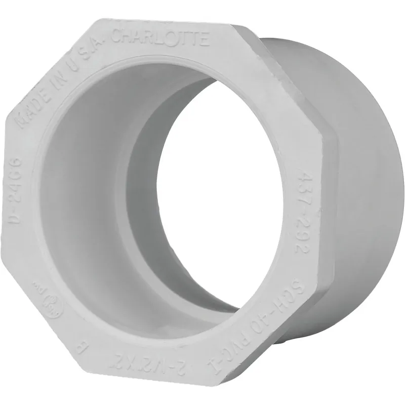 Charlotte Pipe PVC021072600HA 2-1/2 In. SPG x 2 In. Slip Schedule 40 PVC Bushing