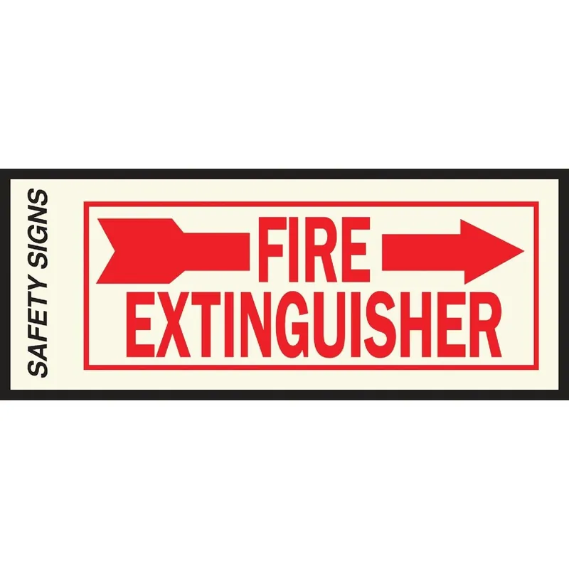 Hy-Ko FE-2R Vinyl Sign Fire Extinguisher with Arrow Right
