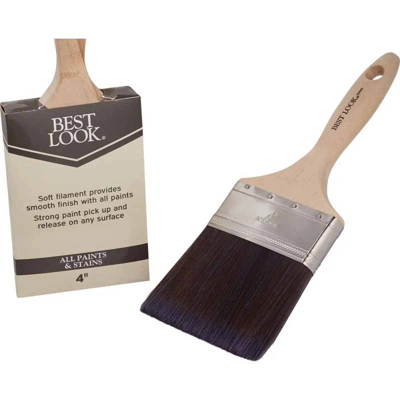 Best Look 784565 4 In. Flat Polyester Paint Brush