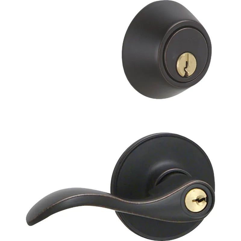 Schlage JC60VSEV716 Dexter Seville Aged Bronze Deadbolt and Lever Combo