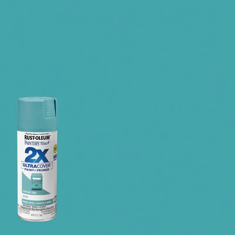 Rust-Oleum 334090 Painter's Touch 2X Ultra Cover 12 Oz. Satin Paint + Primer Spray Paint