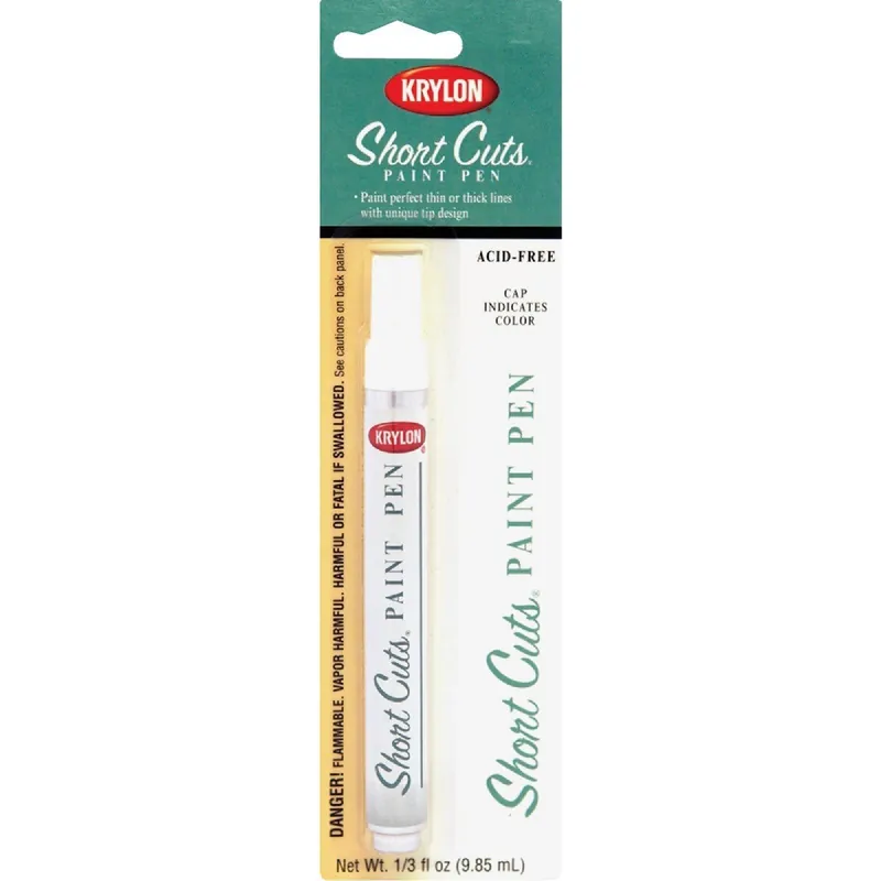 Krylon SCP-913 Short Cuts 1/3 Fl Oz White Gloss Paint Pen