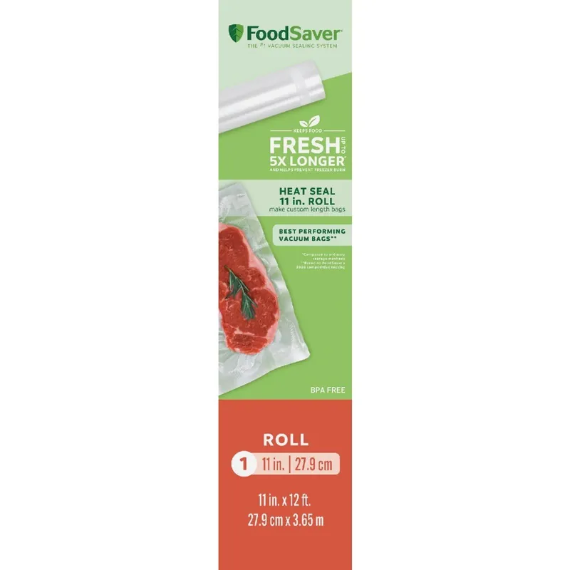 FoodSaver 2185540 11 In. x 12 Ft. Roll Freezer Bag