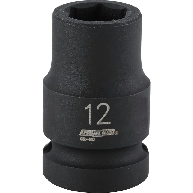 Channellock 314994 1/2 In. Drive 12 mm 6-Point Shallow Metric Impact Socket
