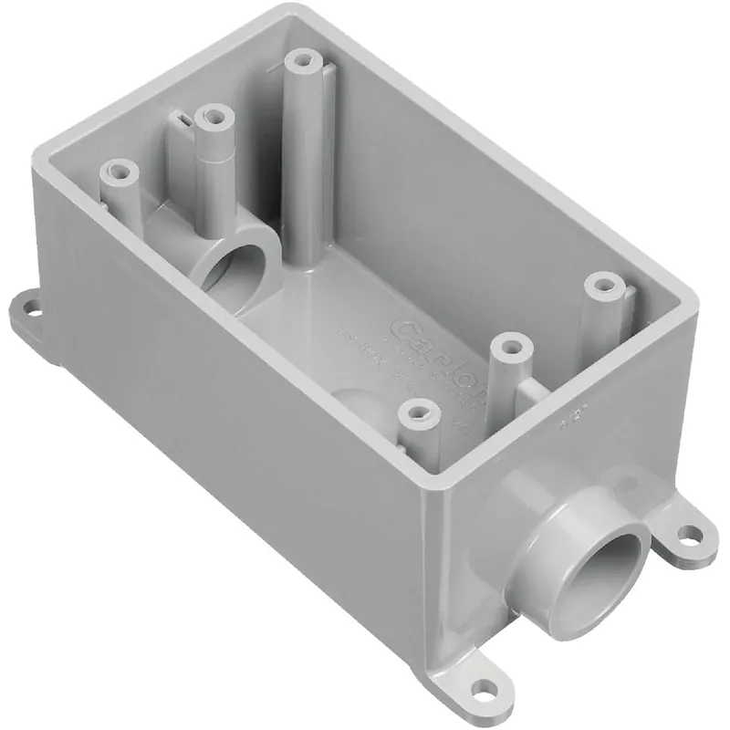 ABB E981EFNCTN Carlon 1-Gang PVC Molded Rigid Non-Metallic Dead-End Termination Wall Box 3/4 In. Outlet