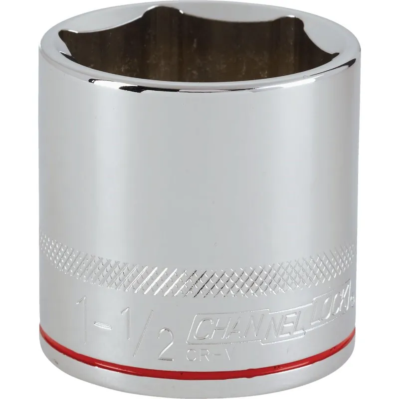 Channellock 302788 1/2 In. Drive 1-1/2 In. 6-Point Shallow Standard Socket